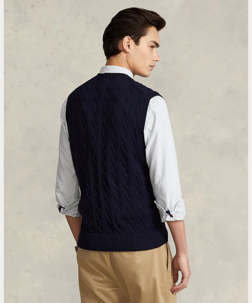 Oki、ポロ　ラルフローレン　セーター　ニット　ベスト ポロ ラルフ ローレン POLO RALPH LAUREN ケーブルニット