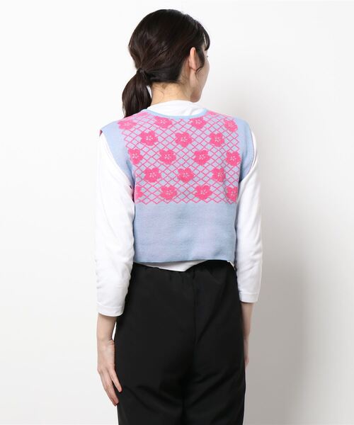 moyan ecri(モヤン エクリ)の「<moyan ecri>ワンポイント付け衿風ビスチェ ベスト【SAKURA SERIES】(ベスト・レディース・グリーン/アクア・FREE)」の3枚目の写真