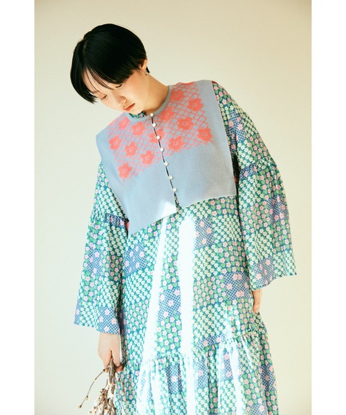moyan ecri(モヤン エクリ)の「<moyan ecri>ワンポイント付け衿風ビスチェ ベスト【SAKURA SERIES】(ベスト・レディース・グリーン/アクア・FREE)」の14枚目の写真