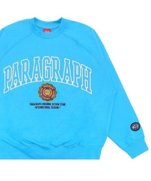 Paragraph トレーナー スウェット ブルー Paragraph(パラグラフ 