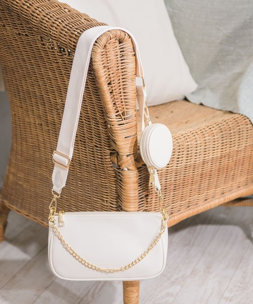 ems excite（エムズエキサイト）の「2WAYワイドショルダーBAG（ショルダーバッグ・レディース・グリーン/ブラック/オフホワイト・FREE）」の2枚目の写真