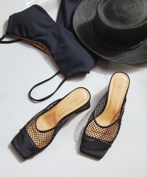 PICHE ABAHOUSE(ピシェ アバハウス)の「メッシュミュールサンダル(サンダル・レディース・ブラック/ブラウン/グリーン系その他/アイボリー・39/36/38/37/35)」の20枚目の写真