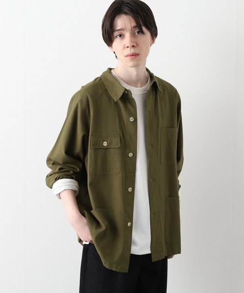 B.C STOCK(ベーセーストック)の「ルーズフィットカバーオール(ブルゾン・メンズ・ベージュ/カーキ/コバルトブルー・MEDIUM/LARGE)」の5枚目の写真