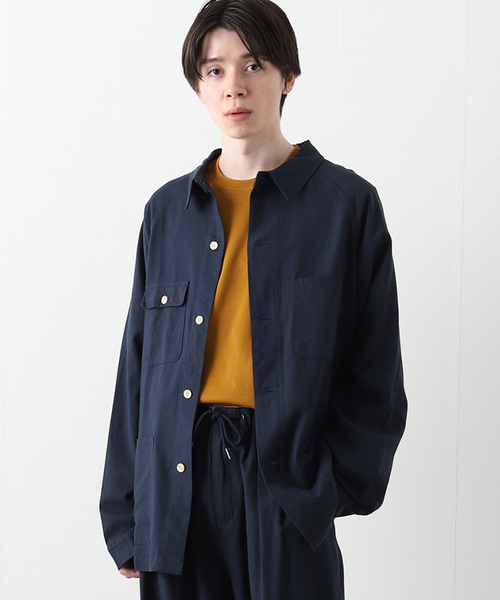 B.C STOCK(ベーセーストック)の「ルーズフィットカバーオール(ブルゾン・メンズ・ベージュ/カーキ/コバルトブルー・MEDIUM/LARGE)」の4枚目の写真