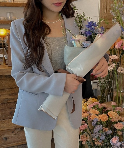 セール テーラードジャケット Sonyunara ソニョナラ のテーラードジャケット Sonyunara ソニョナラ パステルカラーシンプルジャケット Son 22j 003 をセール価格で購入できます 3rdspring Sonyunara ソニョナラ のファッション ジャケット アウター