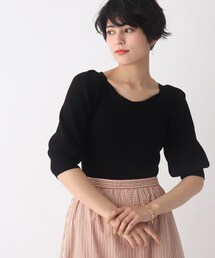 OPAQUE.CLIP | 【C】スクエアネックパフスリーブニット(ニット/セーター)