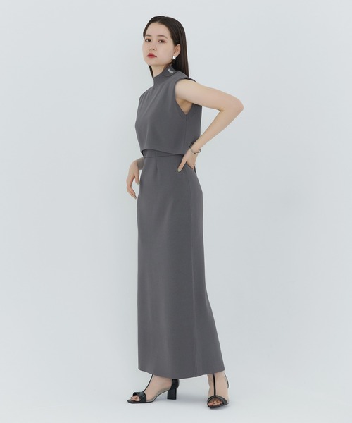 TINA：JOJUN（ティーナジョジュン）の「前後2WAY ニットキャミワンピース TINA：JOJUN（ワンピース・レディース・パープル/ライトグリーン/チャコール・S/M）」の14枚目の写真