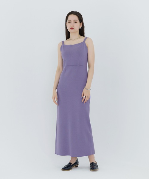 TINA：JOJUN（ティーナジョジュン）の「前後2WAY ニットキャミワンピース TINA：JOJUN（ワンピース・レディース・パープル/ライトグリーン/チャコール・S/M）」の22枚目の写真