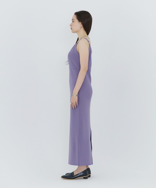 TINA：JOJUN（ティーナジョジュン）の「前後2WAY ニットキャミワンピース TINA：JOJUN（ワンピース・レディース・パープル/ライトグリーン/チャコール・S/M）」の12枚目の写真