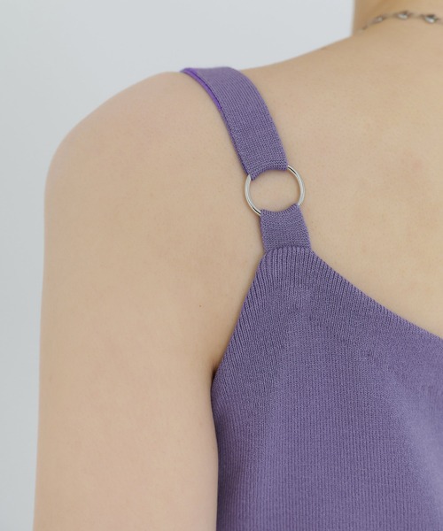 TINA：JOJUN（ティーナジョジュン）の「前後2WAY ニットキャミワンピース TINA：JOJUN（ワンピース・レディース・パープル/ライトグリーン/チャコール・S/M）」の5枚目の写真