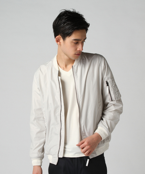 417 EDIFICE（フォーワンセブンエディフィス）の「◇ナイロン インサイドメッシュMA-1 （ブルゾン・メンズ・ホワイト/ブラック/ブルー・SMALL/LARGE/MEDIUM）」の8枚目の写真