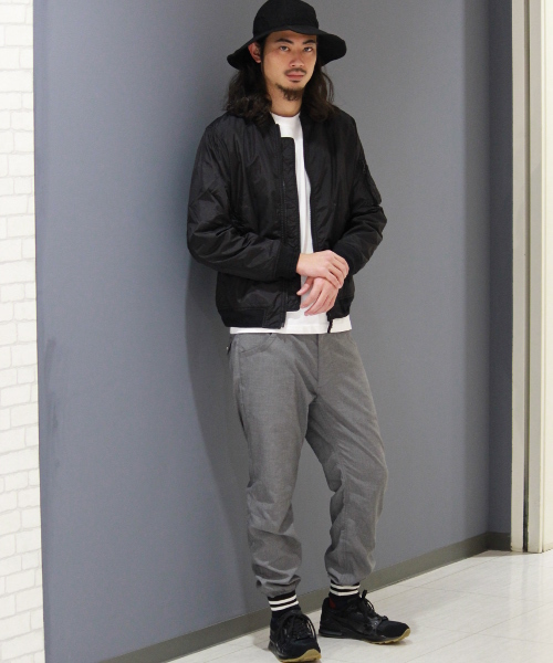 417 EDIFICE（フォーワンセブンエディフィス）の「◇ナイロン インサイドメッシュMA-1 （ブルゾン・メンズ・ホワイト/ブラック/ブルー・SMALL/LARGE/MEDIUM）」の5枚目の写真