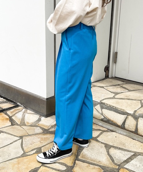 PairPair(ペアペア)の「ジョーゼットカラースラックス(スラックス・レディース・ターコイズブルー/ライム/グリーン/ブラック・フリー)」の15枚目の写真