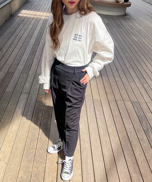 PairPair(ペアペア)の「ジョーゼットカラースラックス(スラックス・レディース・ターコイズブルー/ライム/グリーン/ブラック・フリー)」の5枚目の写真