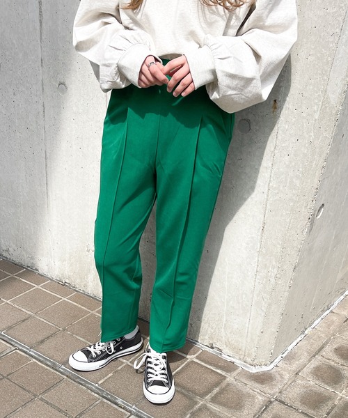 PairPair(ペアペア)の「ジョーゼットカラースラックス(スラックス・レディース・ターコイズブルー/ライム/グリーン/ブラック・フリー)」の10枚目の写真