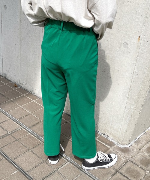 PairPair(ペアペア)の「ジョーゼットカラースラックス(スラックス・レディース・ターコイズブルー/ライム/グリーン/ブラック・フリー)」の12枚目の写真