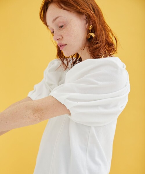 INella（イネラ）の「【INella/イネラ】モダンタックスリーブトップス（Tシャツ/カットソー・レディース・ホワイト/ブラック/ピンク/ラベンダー・FREE）」の22枚目の写真