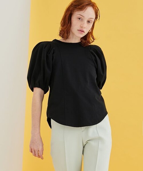 INella（イネラ）の「【INella/イネラ】モダンタックスリーブトップス（Tシャツ/カットソー・レディース・ホワイト/ブラック/ピンク/ラベンダー・FREE）」の15枚目の写真