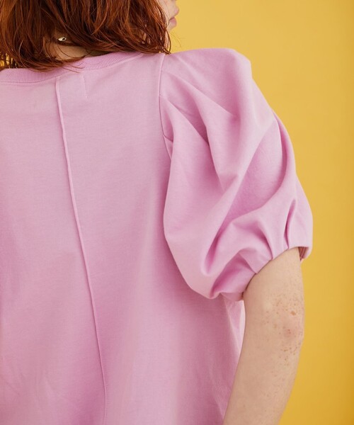 INella（イネラ）の「【INella/イネラ】モダンタックスリーブトップス（Tシャツ/カットソー・レディース・ホワイト/ブラック/ピンク/ラベンダー・FREE）」の13枚目の写真