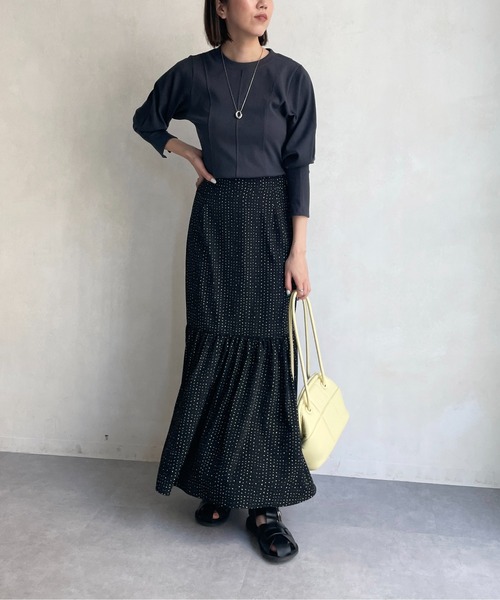 CAPRICIEUX LE'MAGE（カプリシューレマージュ）の「ウエストマークリブプルオーバー（Tシャツ/カットソー・レディース・ホワイト/チャコールグレー/ベージュ・FREE）」の19枚目の写真