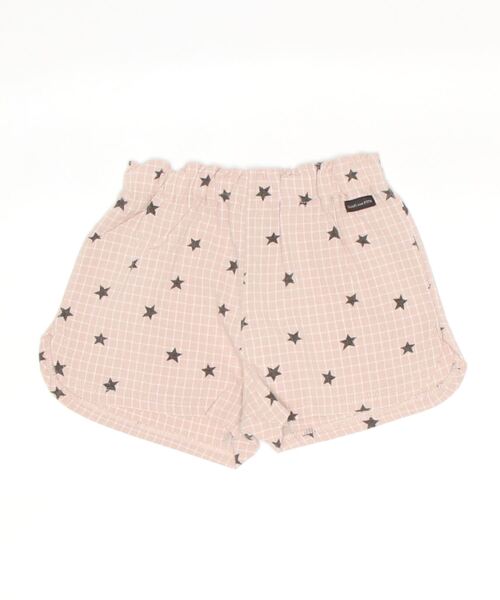 quoti use fith(クゥオティ ユース フィス)の「星プリントチェック ショートパンツ(その他パンツ・キッズ・パープル/ベージュ/グリーン/ホワイト・130/120/110/100/90/80)」の1枚目の写真