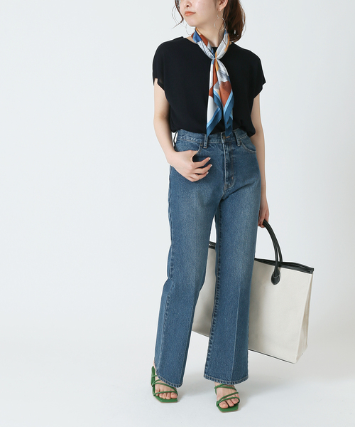 B.C STOCK(ベーセーストック)の「天竺編みフレンチ袖プルオーバー(Tシャツ/カットソー・レディース・ベージュ/ネイビー/ブラウン/オレンジ・FREE)」の20枚目の写真