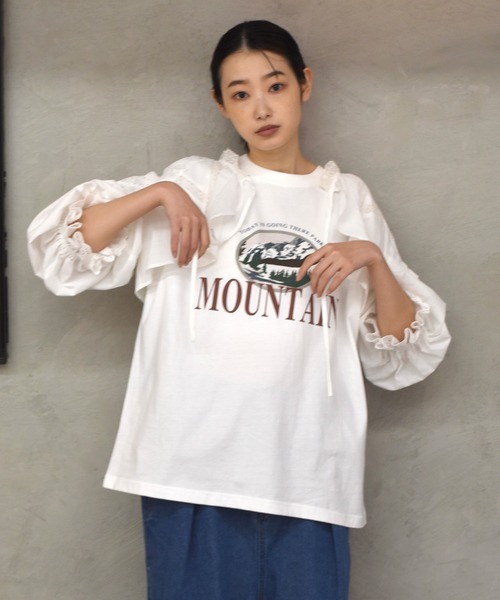 Alley by w closet(アリーバイダブルクローゼット)の「【Alley】スワトーパッチレースボレロ(シャツ/ブラウス・レディース・オフホワイト/ブラック・FREE)」の11枚目の写真