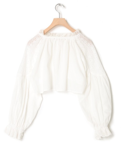 Alley by w closet(アリーバイダブルクローゼット)の「【Alley】スワトーパッチレースボレロ(シャツ/ブラウス・レディース・オフホワイト/ブラック・FREE)」の5枚目の写真