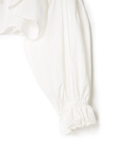 Alley by w closet(アリーバイダブルクローゼット)の「【Alley】スワトーパッチレースボレロ(シャツ/ブラウス・レディース・オフホワイト/ブラック・FREE)」の4枚目の写真