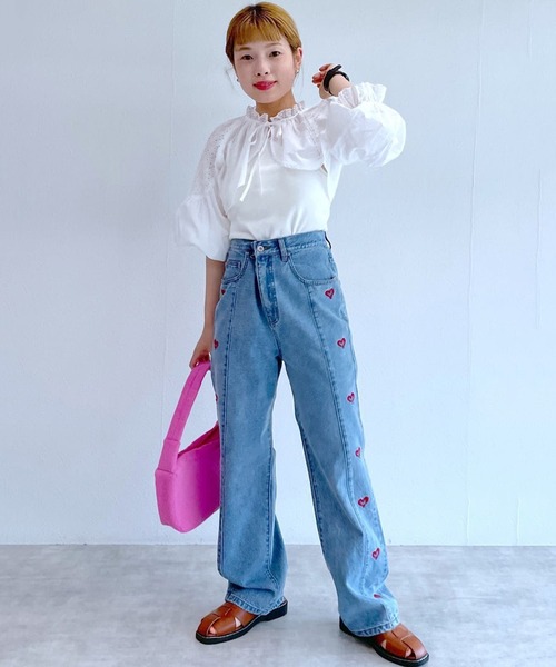 Alley by w closet(アリーバイダブルクローゼット)の「【Alley】スワトーパッチレースボレロ(シャツ/ブラウス・レディース・オフホワイト/ブラック・FREE)」の19枚目の写真