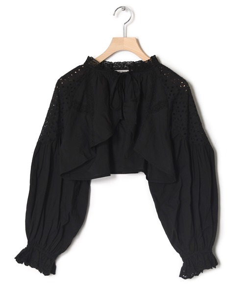 Alley by w closet(アリーバイダブルクローゼット)の「【Alley】スワトーパッチレースボレロ(シャツ/ブラウス・レディース・オフホワイト/ブラック・FREE)」の20枚目の写真