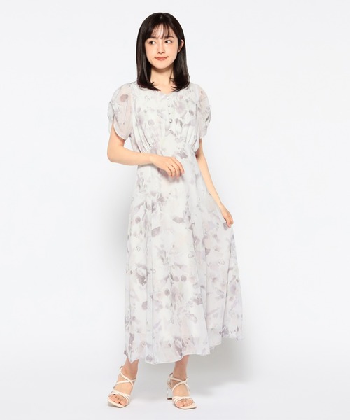 新品　MISCH MASCHミッシュマッシュ　ウォーターカラーワンピース　花柄 ウォーターカラーワンピース【美人百花5月号掲載】 | ミッシュ