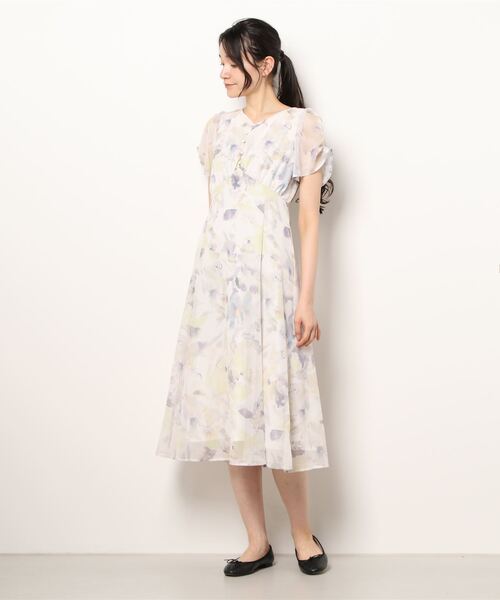 MISCH MASCH（ミッシュマッシュ）の「ウォーターカラーワンピース【美人百花5月号掲載】（ワンピース・レディース・パープル系その他/イエロー系その他・MEDIUM）」の5枚目の写真