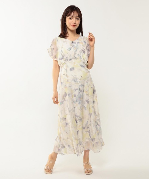 MISCH MASCH（ミッシュマッシュ）の「ウォーターカラーワンピース【美人百花5月号掲載】（ワンピース・レディース・パープル系その他/イエロー系その他・MEDIUM）」の13枚目の写真
