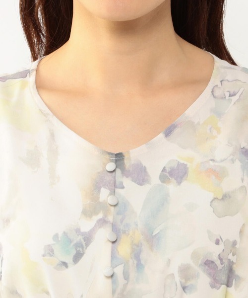 MISCH MASCH（ミッシュマッシュ）の「ウォーターカラーワンピース【美人百花5月号掲載】（ワンピース・レディース・パープル系その他/イエロー系その他・MEDIUM）」の9枚目の写真