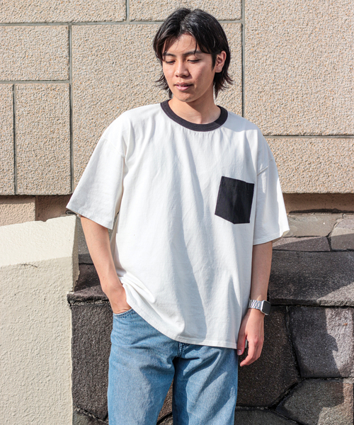 JOURNAL STANDARD(ジャーナルスタンダード)の「【VSシリーズ】クルーネック ポケットTシャツ(Tシャツ/カットソー・メンズ・ホワイト・MEDIUM/LARGE)」の2枚目の写真