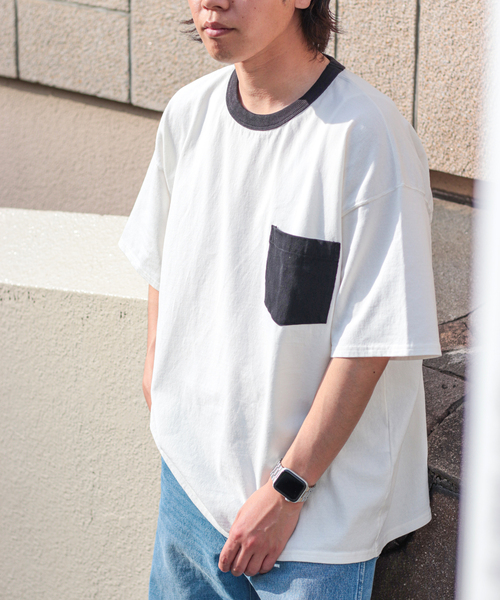 JOURNAL STANDARD(ジャーナルスタンダード)の「【VSシリーズ】クルーネック ポケットTシャツ(Tシャツ/カットソー・メンズ・ホワイト・MEDIUM/LARGE)」の3枚目の写真