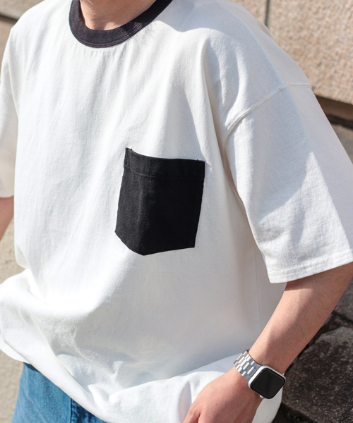 JOURNAL STANDARD(ジャーナルスタンダード)の「【VSシリーズ】クルーネック ポケットTシャツ(Tシャツ/カットソー・メンズ・ホワイト・MEDIUM/LARGE)」の4枚目の写真