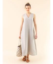 agnes b.（アニエスベー）の「UAF9 ROBE リネンロングワンピース