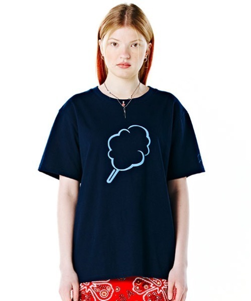 CLOTTY（クロッティ）の「『CLOTTY/クロッティー』OUTLINE CC T-SHIRT/アウトライン ビック綿あめ 半袖Tシャツ カットソー（Tシャツ/カットソー・レディース・イエロー/ブルー/ネイビー/ホワイト・FREE）」の3枚目の写真