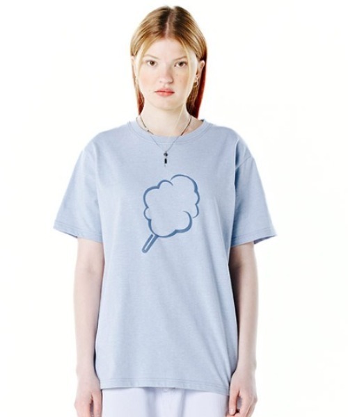 CLOTTY（クロッティ）の「『CLOTTY/クロッティー』OUTLINE CC T-SHIRT/アウトライン ビック綿あめ 半袖Tシャツ カットソー（Tシャツ/カットソー・レディース・イエロー/ブルー/ネイビー/ホワイト・FREE）」の4枚目の写真