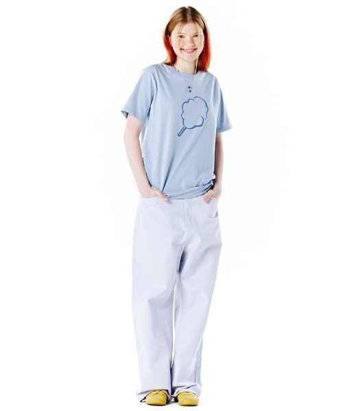 CLOTTY（クロッティ）の「『CLOTTY/クロッティー』OUTLINE CC T-SHIRT/アウトライン ビック綿あめ 半袖Tシャツ カットソー（Tシャツ/カットソー・レディース・イエロー/ブルー/ネイビー/ホワイト・FREE）」の19枚目の写真