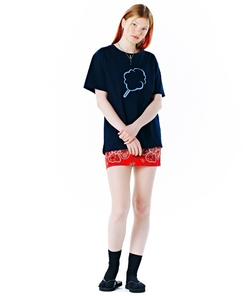 CLOTTY（クロッティ）の「『CLOTTY/クロッティー』OUTLINE CC T-SHIRT/アウトライン ビック綿あめ 半袖Tシャツ カットソー（Tシャツ/カットソー・レディース・イエロー/ブルー/ネイビー/ホワイト・FREE）」の14枚目の写真