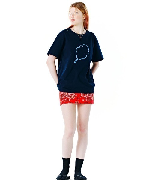 CLOTTY（クロッティ）の「『CLOTTY/クロッティー』OUTLINE CC T-SHIRT/アウトライン ビック綿あめ 半袖Tシャツ カットソー（Tシャツ/カットソー・レディース・イエロー/ブルー/ネイビー/ホワイト・FREE）」の15枚目の写真