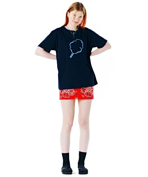 CLOTTY（クロッティ）の「『CLOTTY/クロッティー』OUTLINE CC T-SHIRT/アウトライン ビック綿あめ 半袖Tシャツ カットソー（Tシャツ/カットソー・レディース・イエロー/ブルー/ネイビー/ホワイト・FREE）」の16枚目の写真