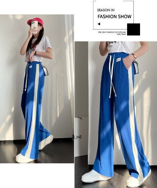 SONA(ソナ)の「SONYUNARA 配色サイドラインリブゴムパンツ(その他パンツ・レディース・ブラック/ブルー/グリーン/アイボリー・FREE)」の20枚目の写真