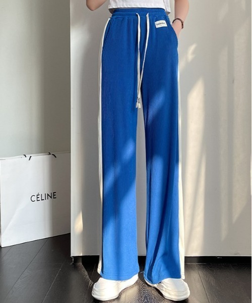 SONA(ソナ)の「SONYUNARA 配色サイドラインリブゴムパンツ(その他パンツ・レディース・ブラック/ブルー/グリーン/アイボリー・FREE)」の22枚目の写真