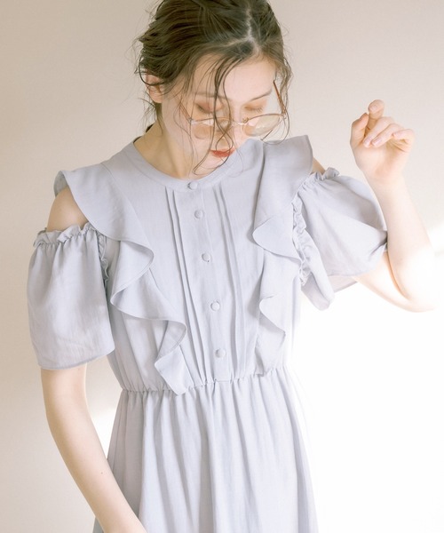 ディズニー　olive des olive ラプンツェル ワンピース　大人 OLIVE des OLIVE（オリーブデオリーブ）の「すずらん肩開き