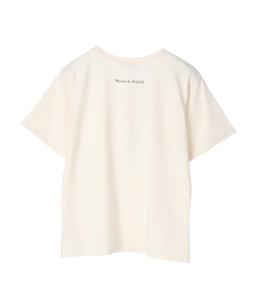 Maison de FLEUR(メゾンドフルール)の「Mickey&Minnie/Tシャツ(Tシャツ/カットソー・レディース・ピンク/ホワイト・FREE)」の7枚目の写真