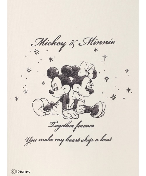 Maison de FLEUR(メゾンドフルール)の「Mickey&Minnie/Tシャツ(Tシャツ/カットソー・レディース・ピンク/ホワイト・FREE)」の12枚目の写真